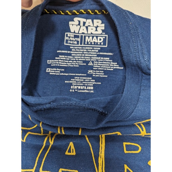 Star Wars Mandalorian Baby Yoda T shirt Kids Youth 14/16 XL Blue The Child Grogu - Picture 3 of 11